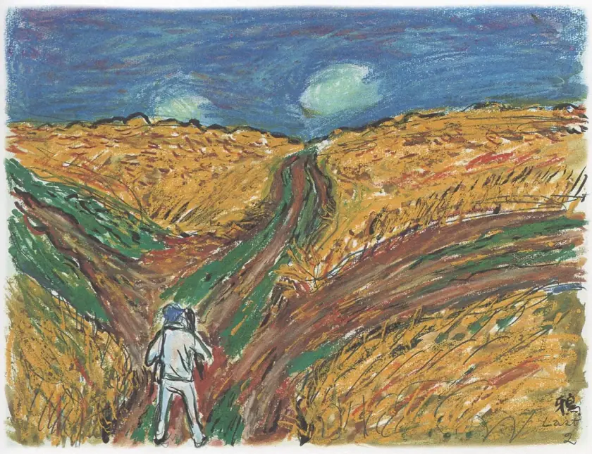 Akira Kurosawa hand-painted storyboard for Kagemusha